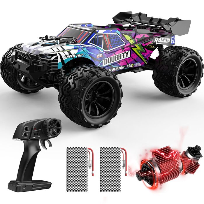 Радіокерований позашляховик DEERC 9205E 1:10 48 км/год 4WD з двома акумуляторами - іграшка для дітей та дорослих