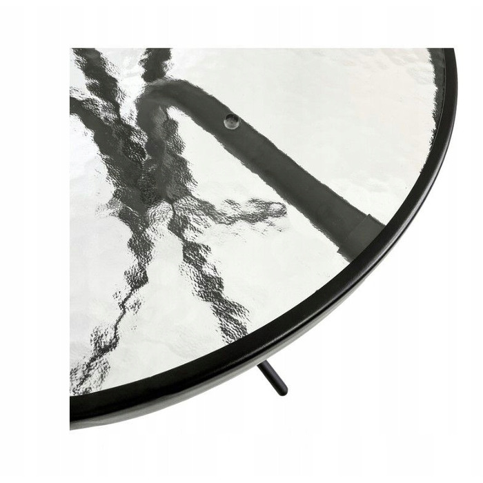 Комплект садових меблів із металу Kontrast, чорний, 3 предмети