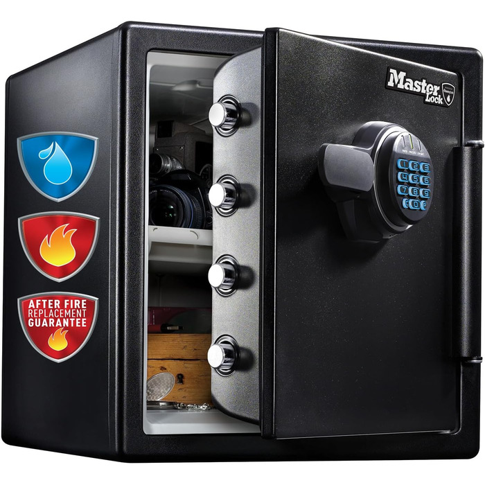 Master Lock Сейф вогнестійкий та водонепроникний з кодовим замком, потрійний захист (пожежа, вода, перевезення), електронний код, 33.6L, 45.3 x 41.5 x 49.1 см