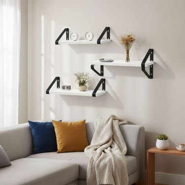 Набір полиць для стін Relaxdays (3 розміри)