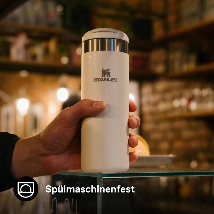Термокружка Stanley Aerolight Transit 470мл Cream Gloss - Збереження тепла до 6 годин, сумісна з автомобільними тримачами, миється в посудомийній машині