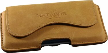 Чохол з натуральної шкіри MATADOR Slim Design, сумісний з чохлом для мобільного телефону iPhone 5 / 5S / 5C / SE Поясна сумка Перехресна кишеня з чохлом BeltClip (золотисто-жовтий)