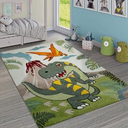 Килим для дитячої кімнати Paco Home 3D Динозавр 200x290 см