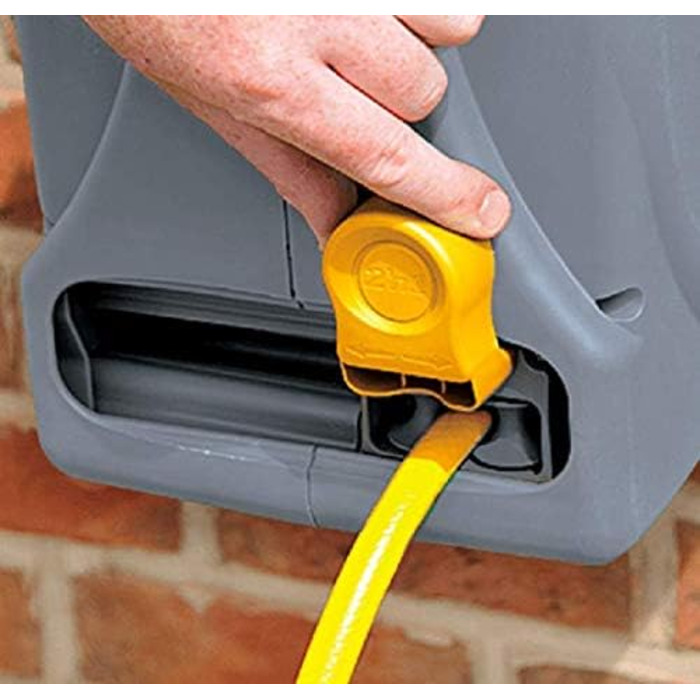 HOZELOCK Компактна коробка для шланга 25 м 2в1: портативна або для кріплення на стіні, легкий механізм намотування, з пульверизатором, з'єднувачами та кріпленням