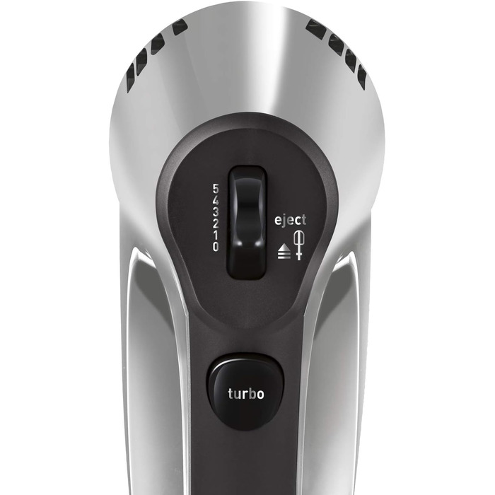 Міксер ручний Moulinex Quickmix HM3108 300 Вт, 5 швидкостей, нержавіюча сталь, для тіста, крему, чорний