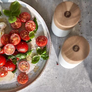 Набір з 2 мельниць для спецій SPRINGLANE: сіль та перець, з бука та бетону, регульований млин, скандинавський дизайн (сірий)