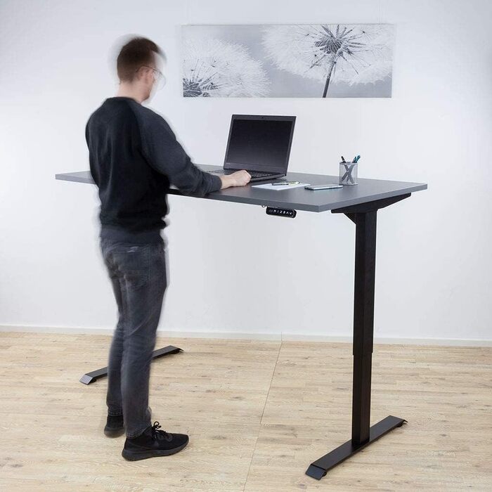 Електричний регульований стіл Albatros Lift S5: металеве шасі, ніжки, підставка | До 120 кг | Для широких стільниць 2м | Білий