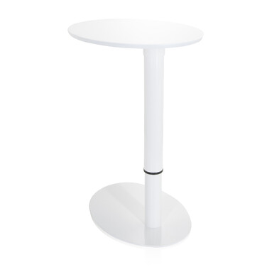 Столик приставний STAND III, овальний, білий, 65 x 50 см, hjh OFFICE