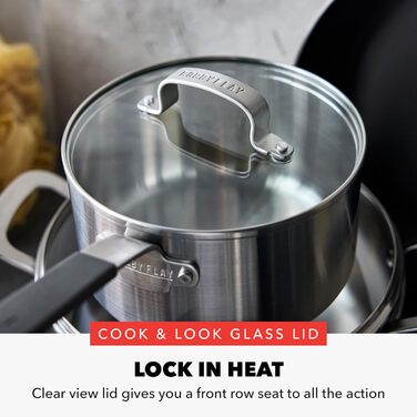 Набір сковорідок GreenPan x Bobby Flay, 20.3 см та 25.4 см, професійний, тришаровий, з антипригарним покриттям, індукційний, для посудомийної машини (12 предметів)