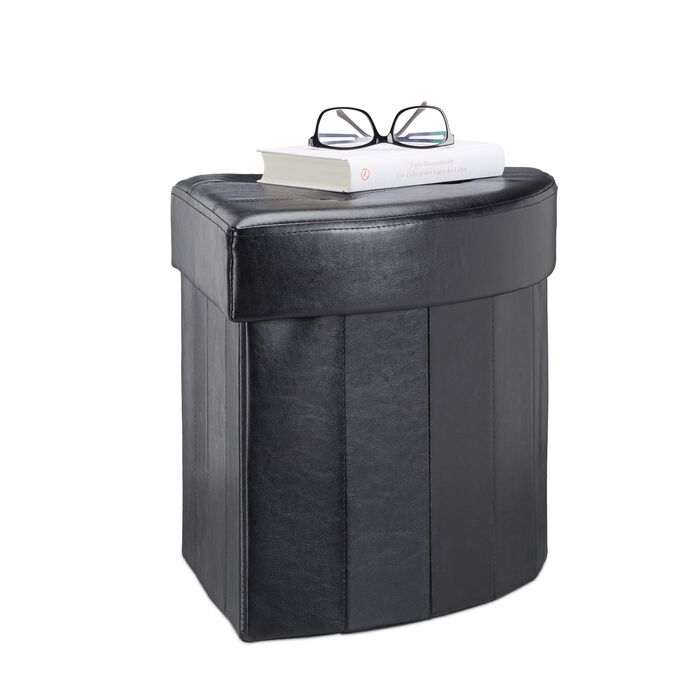 Relaxdays Кутовий пуф з місцем для зберігання