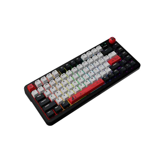 Бездротова механічна клавіатура Ajazz AK820 MAX Avocado Switch Black RGB (AK820MAX-AS-BG)