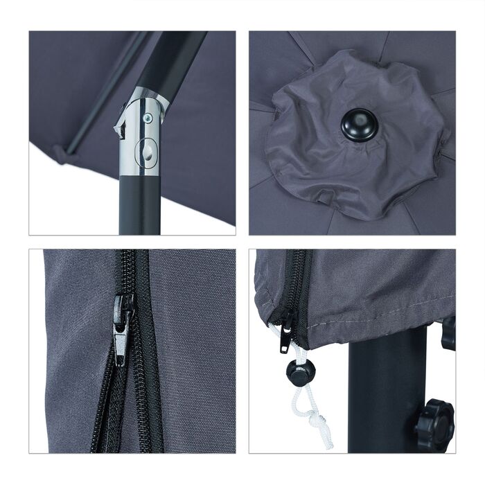 Relaxdays Парасолька від сонця, діаметр 300 см