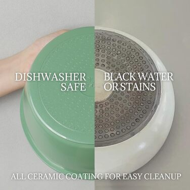 Набір каструль та сковорідок з керамічним покриттям 8 предметів з знімними ручками, сумісний з індукцією, придатний для духовки та миття в посудомийній машині, без PFAS/PFOA, кремово-білий