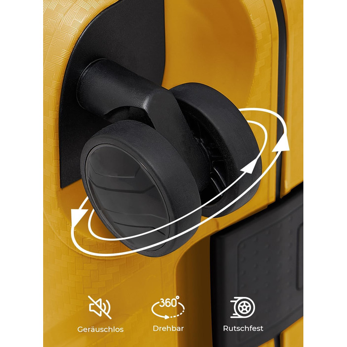 Набір валіз REDOLZ Hartschalen 3-в-1 (L/M/S) з TSA-замком | Жовтий | З поліпропілену | 75/65/55 см