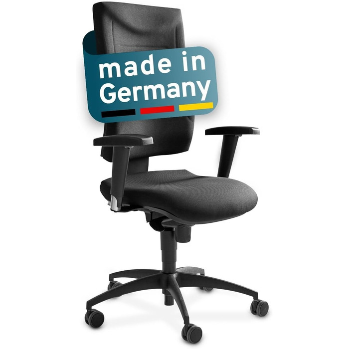 Офісне крісло SCHÄFER Shop Pure SSI Proline P1 з синхромеханікою, підлокітниками та підтримкою попереку, для здоров'я спини