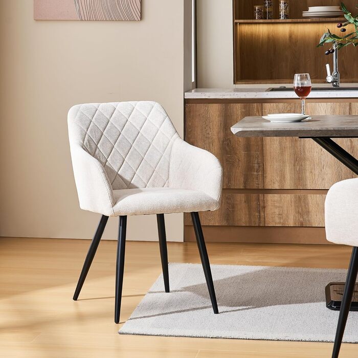 Крісла для їдальні CLIPOP, комплект 4 шт. М'які крісла з оксамитовим покриттям для вітальні, кухні та їдальні з металевими ніжками, з підлокітниками, оксамит зелений