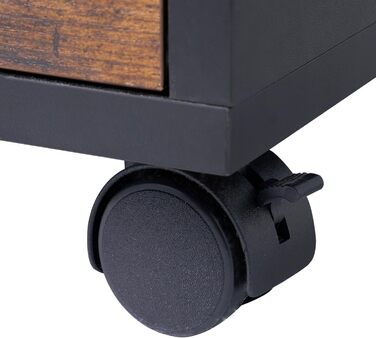 Шафа для документів SDHYL з 3 висувними ящиками на колесах, верхній ящик з замком, великий об'єм, для дому та офісу, ретро стиль