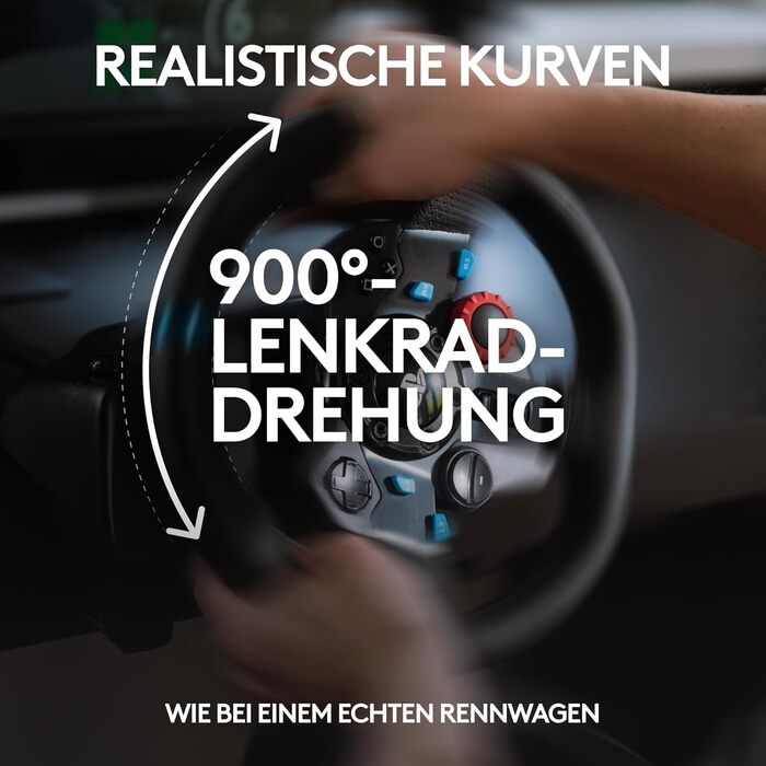 Logitech G29 Driving Force Racing Wheel – Ігровий кермо з Force Feedback для PS5, PS4, PC, Mac. Шкіряне кермо, педалі з нержавіючої сталі.