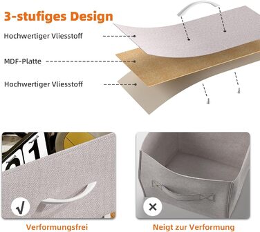 Тканинна комода Somdot з 8/10 висувними ящиками, білий (сірий), 30x80x114.5 см