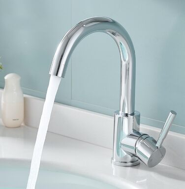 Змішувач для ванної кімнати Fransiton Bad Hoch, водозберігаючий, хром