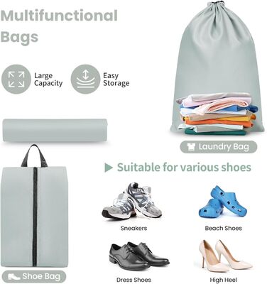 Набір органайзерів для валізи Packing Cubes, 10 шт, легкі дорожні сумки для одягу та аксесуарів (М'ятний)