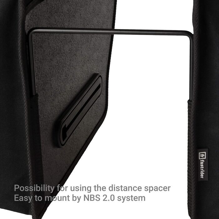 Подвійний кофр FastRider Canvas 36 для багажника, велосипед з бічною сумкою L, сумка-переноска для багажу 100 Kanebas, водовідштовхувальна, світловідбиваюча, легка збірка - (41, чорний)