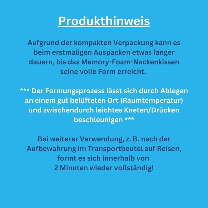 Подушка для подорожей Nackenkissen Flugzeug з піни Memory Foam – для літака, авто, з додатковою підтримкою голови, сіра
