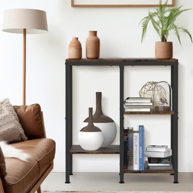 Металевий стелаж для мікрохвильовки, 4 яруси, регульований, для кухні, чорний