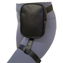 Жіноча сумка для ніг Larswon зі штучної шкіри 12,5х17,5 см чорна