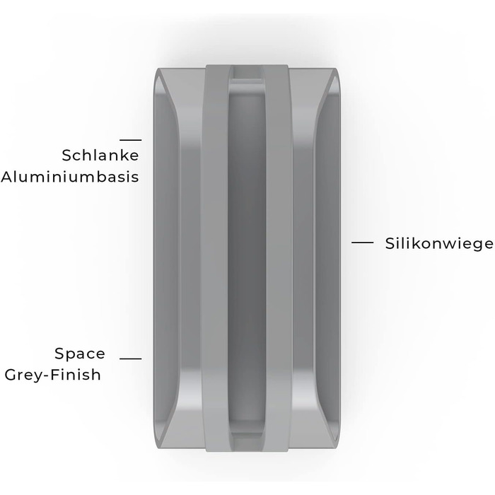 Підставка для ноутбука Vertikaler: стильна підставка для MacBook, MacBook Air, MacBook Pro (сірий)