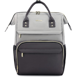 LOVEVOOK Рюкзак для жінок великий, шкільний рюкзак вологостійкий з відділенням для ноутбука, сумка для роботи, рюкзак для подорожей, ручна поклажа для літака, для університету, подорожей, бізнесу, світло-сірий