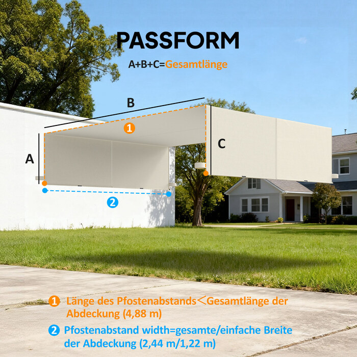 Тканинний дах для перголи з захистом від УФ-променів, тент для навісу тераси для павільйону 3 x 3 м, кремово-білий