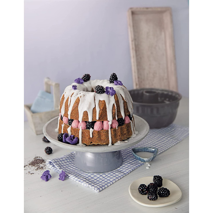 Форма для випічки Kaiser La Forme 26 см, 2 дна, сіра, з антипригарним покриттям (Гугольфформу)