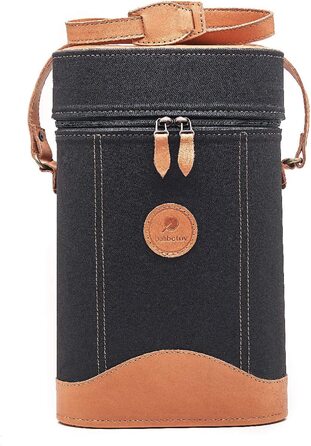 Утеплена сумка для перенесення balibetov, матова сумка для гарбуза і термосів, Сучасна практична сумка для чоловіків, жінок на роботі, на свіжому повітрі, в подорожах, на пікніку (чорні джинси)