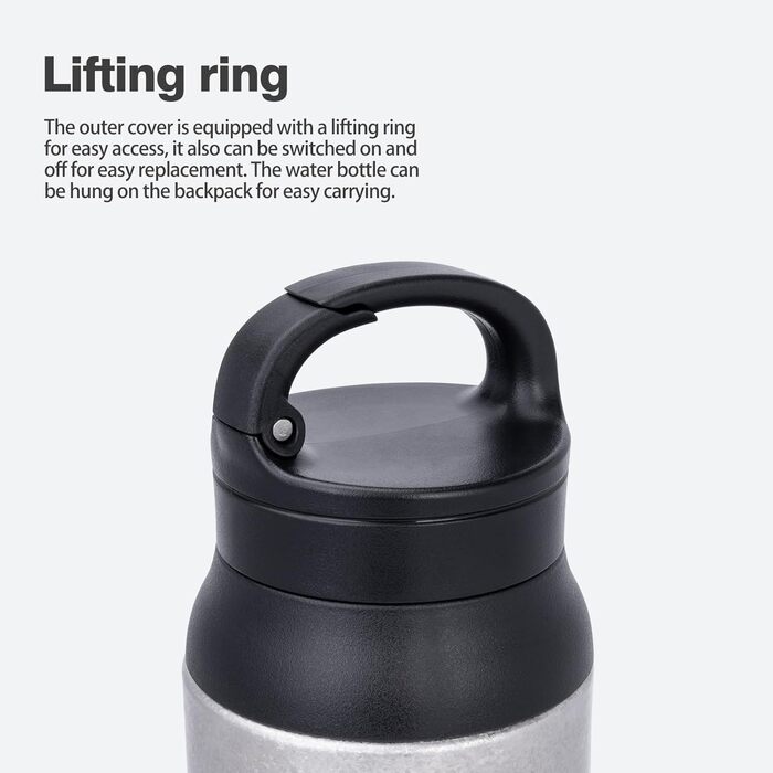 Термос iBasingo 600 мл з подвійними стінками, ізольований, для напоїв, зберігає тепло та холод, Ti3010D