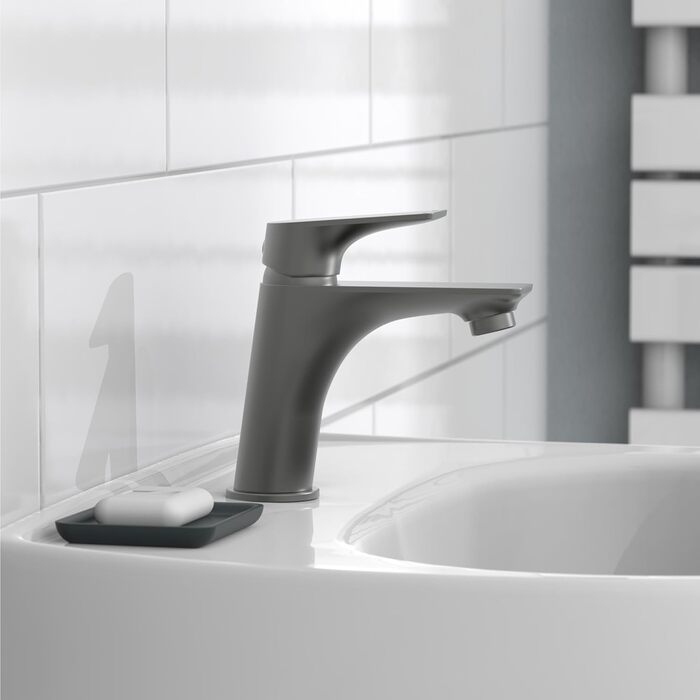 Змішувач для ванної кімнати SCHÜTTE BOSTON - однозахватна модель з нержавіючої сталі (графіт)