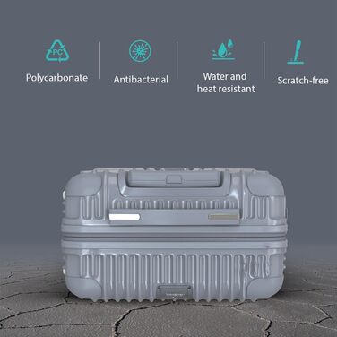 Набір валіз Voyagoux 2 шт. - 40L & 116L, жорсткі валізи, TSA-замок, ABS, 4 колеса 360°, міцний та легкий, рожеве золото