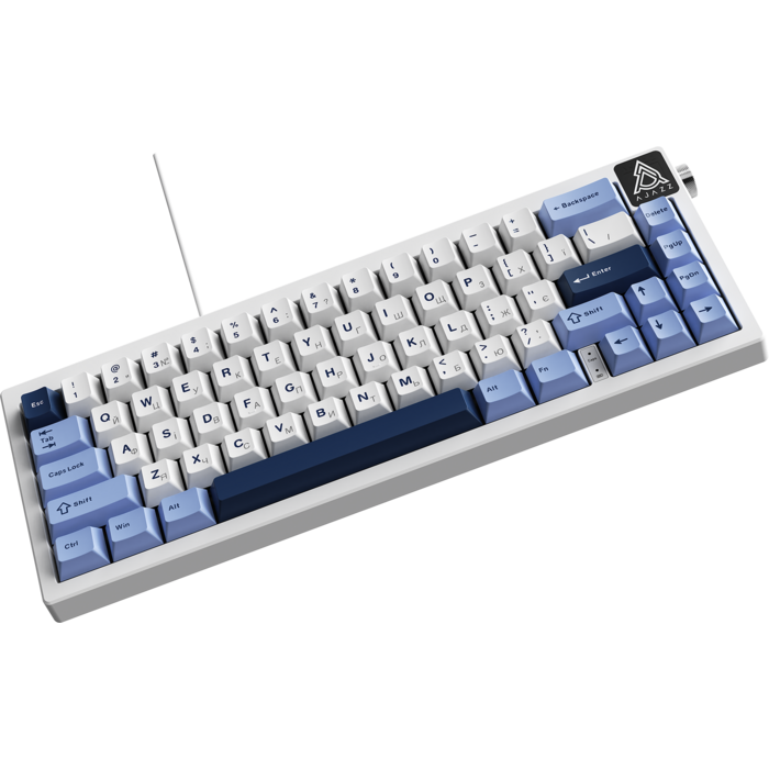 Дротова механічна клавіатура Ajazz AK650 Sea Salt switches Blue White Blue (AK650-SS-BWB)