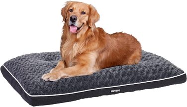 Ортопедичне ліжко для собак HMTOPE, килимок для собак з подвійною ручкою, що миється, підстилка для собак, Подушка для собак, кошик для собак, 105 см, Темно-сірий XL (105 x 69 x 12 см) Темно-сірий