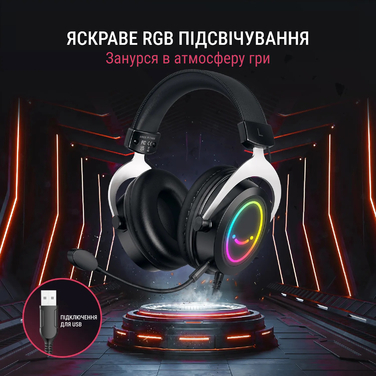 Гарнітура Fifine RGB H3W