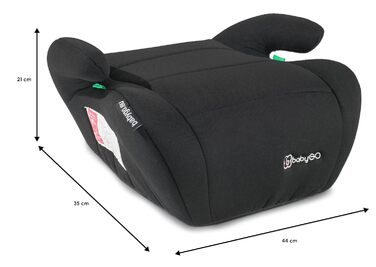 Підвищувач для автокрісла babyGO Sitzerhöhung Booster, I-Size, 125-150 см, чорний
