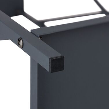 Стильна полиця для дров Relaxdays сірого кольору зі сталі