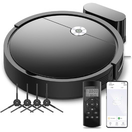 Робот-пилосос Vexilar без функції миття з потужністю 2800Pa, часом роботи 140 хв, керуванням через додаток, голосовим управлінням та дистанційним керуванням. Ідеально підходить для шерсті тварин, килимів та твердих підлог. (W5)