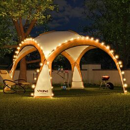 Альанка Swing & Harmonie DomeShelter 3,6x3,6 м з підсвічуванням помаранчева