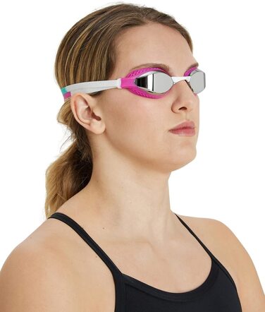 Окуляри для плавання ARENA Unisex з повітряним дзеркалом (1 комплект) (NS, сріблясто-рожеві-багатошарові)
