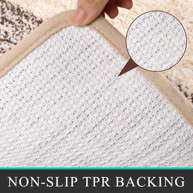 Набір килимків для ванної кімнати Badteppich Set: м'який високий ворс, 3 шт. (45x65 см, 50x80 см, 50x60 см), машинка-мийка, неслизькі, для туалету, під душ, в ванну