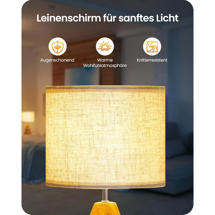 Дерев'яна настільна лампа GOEBLESON для спальні, вітальні, готелю. Сучасний дизайн, тепле світло 2700K, E27, подарунок. Модель ZME07TLD05N1 (у вигляді дерева)