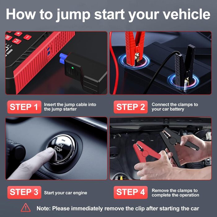 Powerbank для авто з компресором 150PSI, 7000A, 12V, 8L/10L (бензин/дизель), LED-ліхтарик