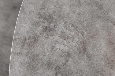 Округлий обідній стіл Riess Ambiente Alpine, 120 см, антрацитова кераміка, чорне металеве підстав'я, на 6 осіб