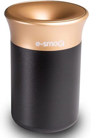 Кольори e-smoQ попільничка для HEETS IQOS 3 Duo стартовий набір, Iluma Terea, піднос для тютюнових паличок, аксесуари для автомобіля з кришкою, що захищає від запаху (чорний / сірий) (чорний/золотий), 4